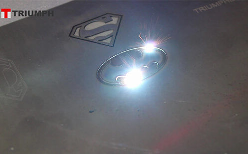 60W Fiber Laser Marking Machine engraving stainless steel batman