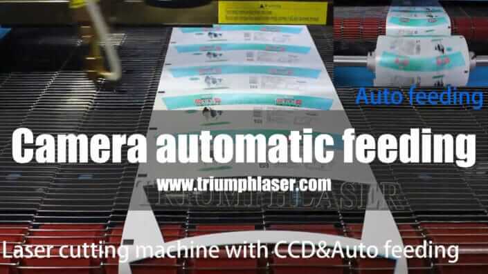 Camera automatic feeding laser cutter