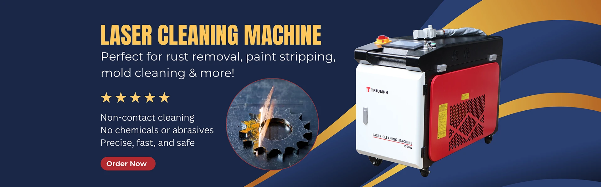 Triumph Laser Cleaning Machine for Metal Rust Paint Oil Coating removal