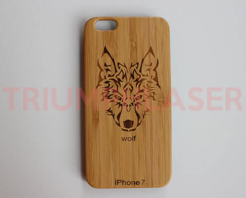 bamboo phone case laser engraving