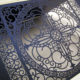 custom laser cut paper wedding invitation