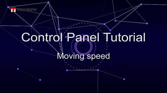 laser control panel tutorial how to change the moving speed of laser head