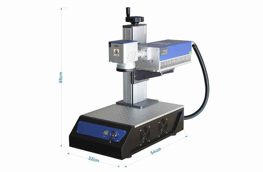 Größe der Mini-UV-Laserbeschriftungsmaschine